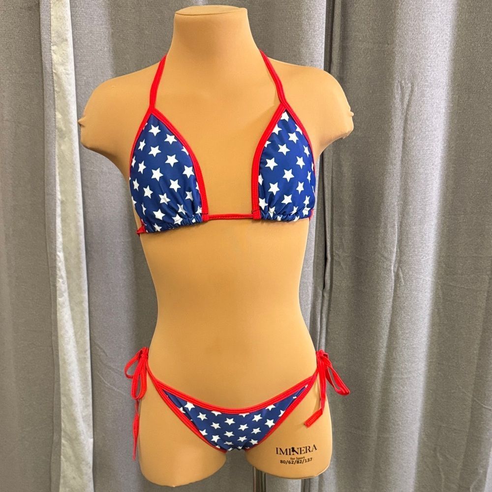 Mine Red and Blue Star Bikini Bottom